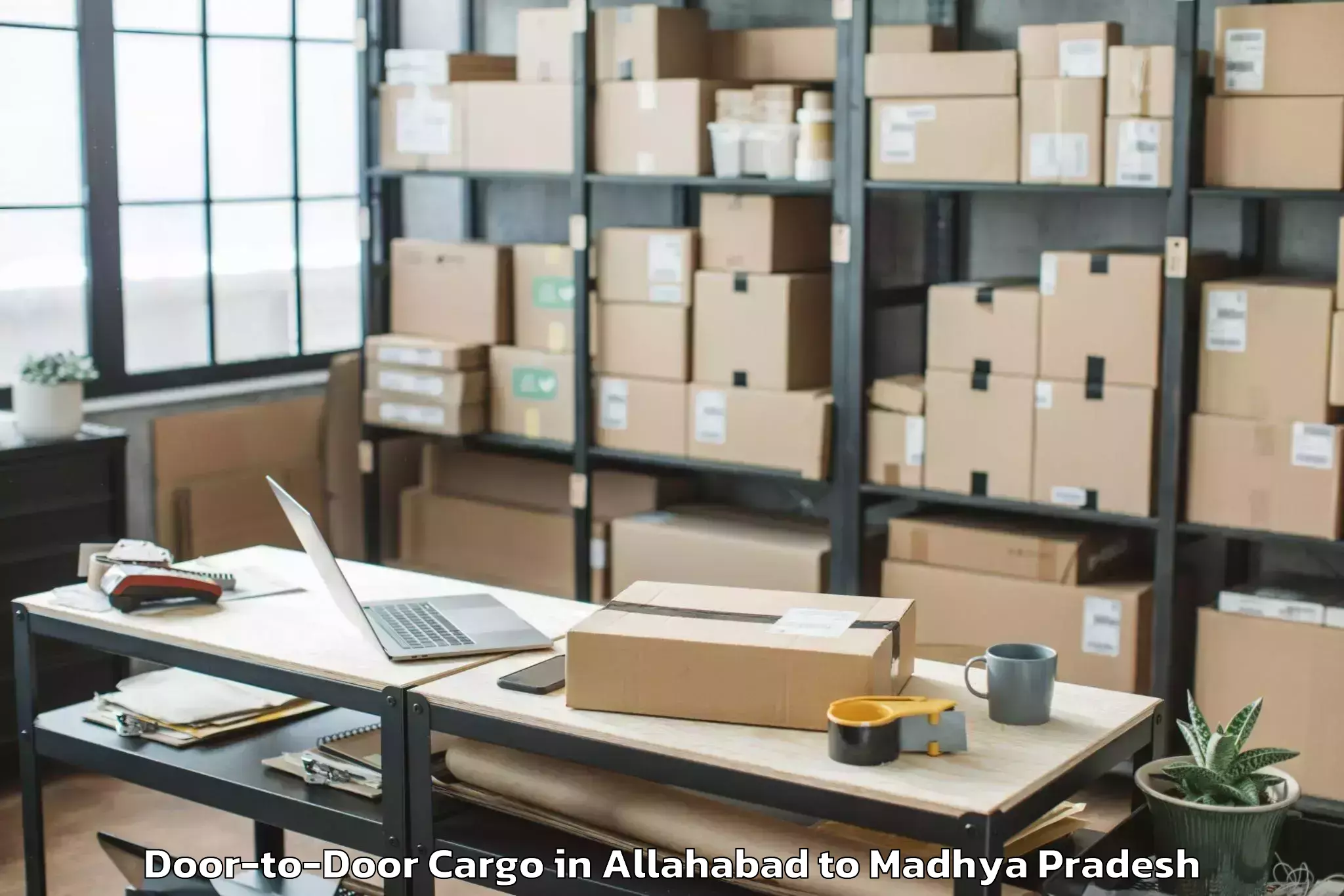 Book Allahabad to Bijawar Door To Door Cargo Online